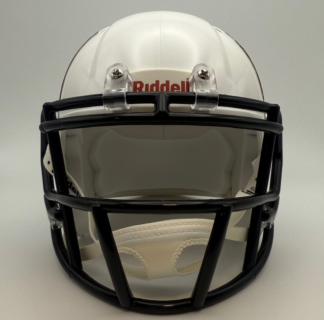 Kennesaw State Owls 2025 White Riddell Speed Black Facemask